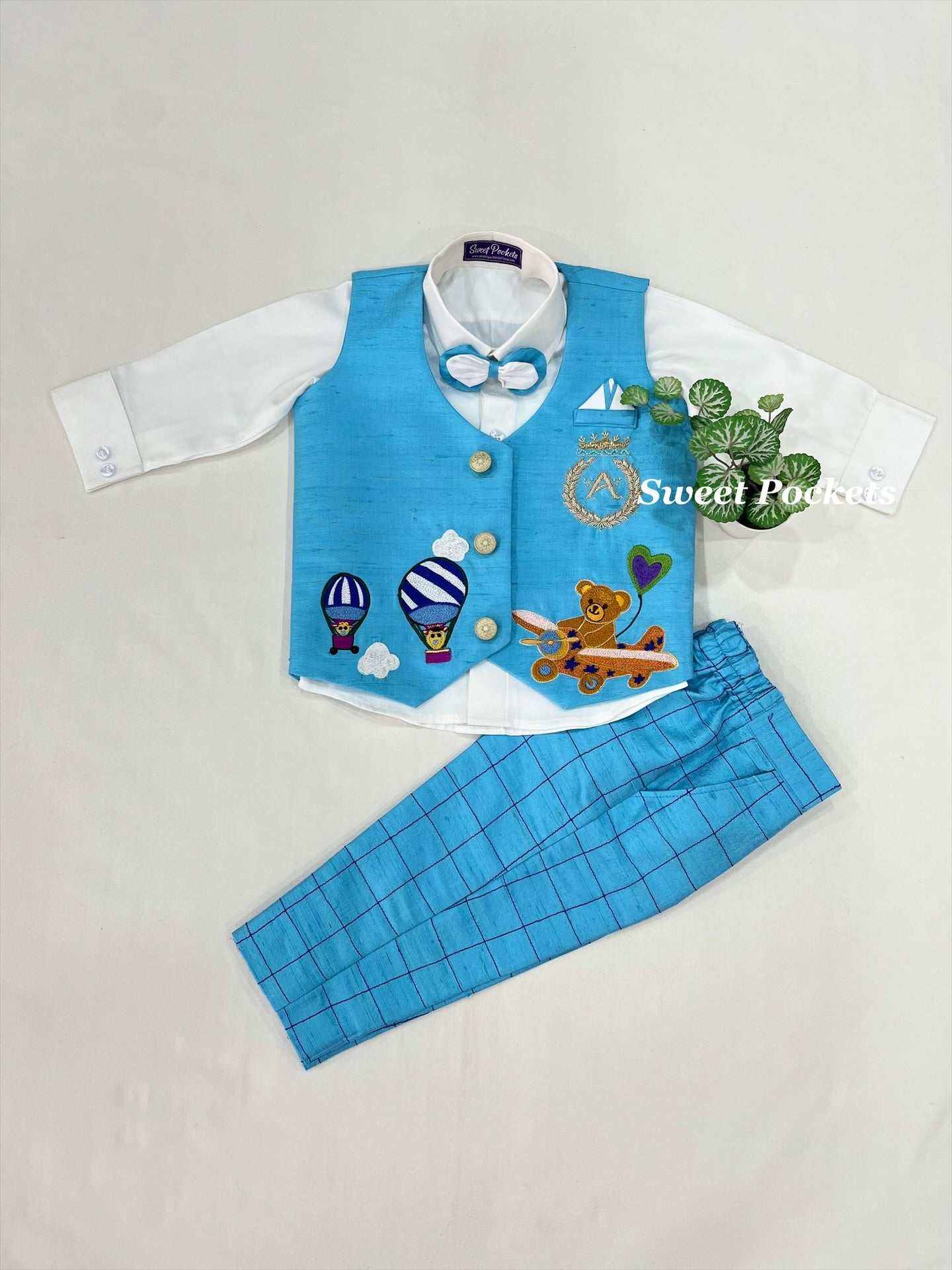 Shirt Pant Set With Waistcoat
