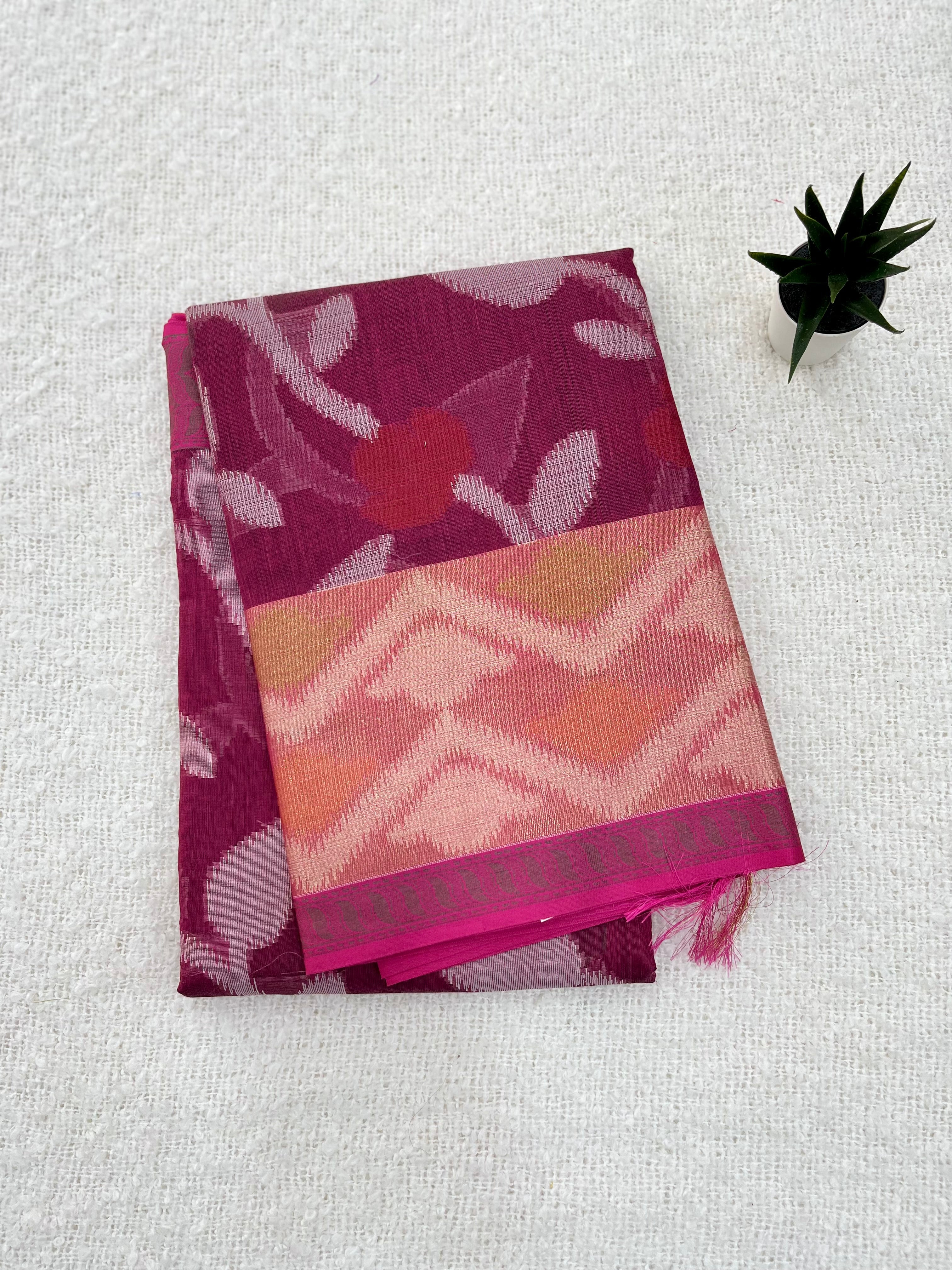 Weaved Cotton Banaras Saree