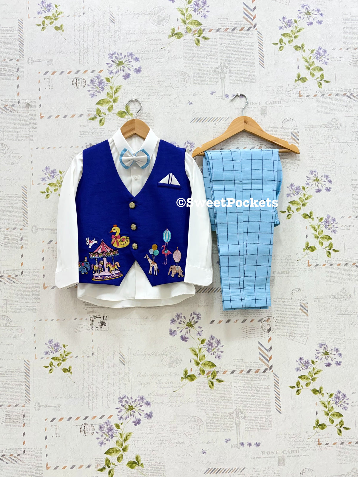 Shirt Pant Set With Waistcoat