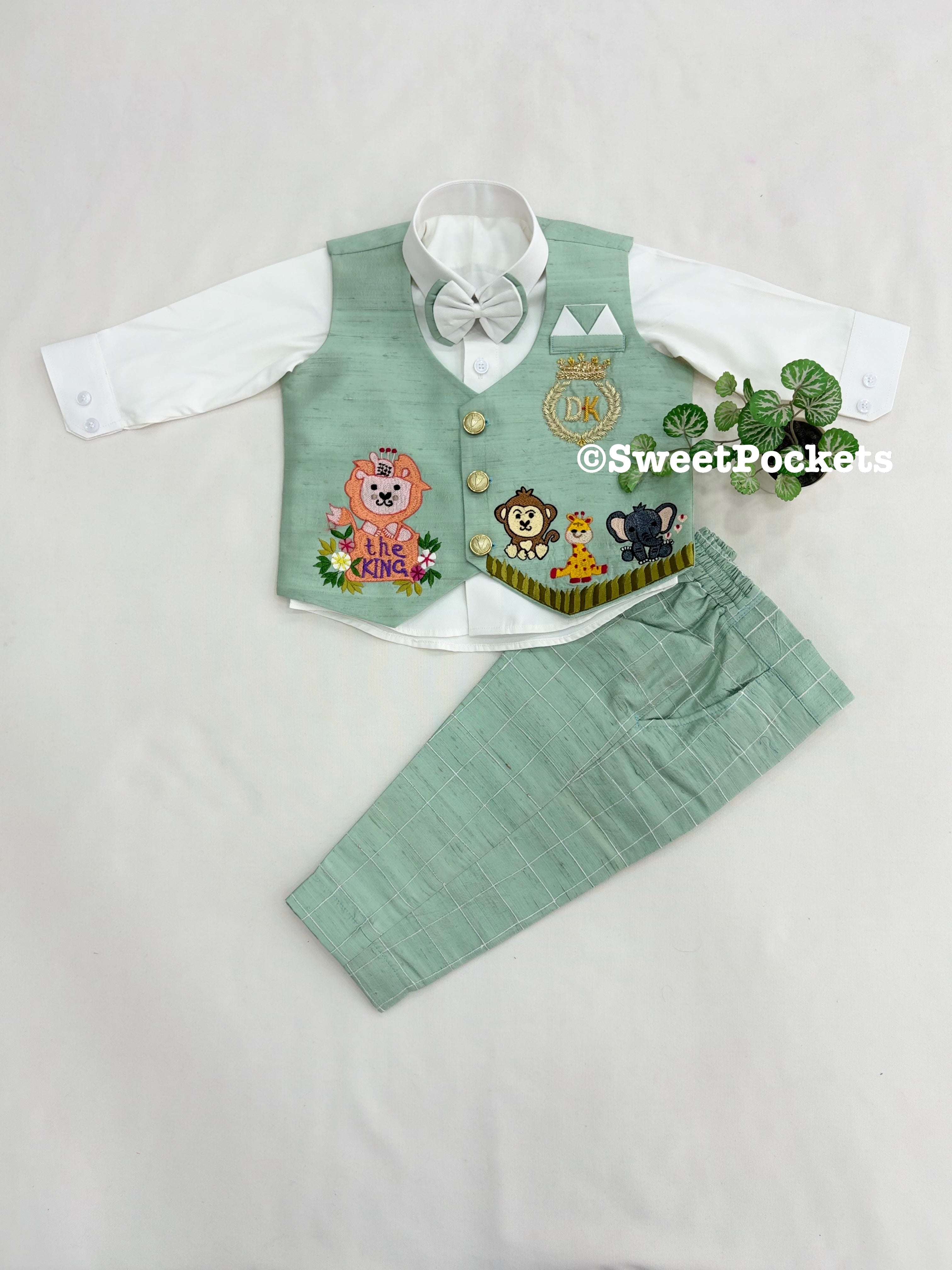 Shirt Pant Set With Waistcoat