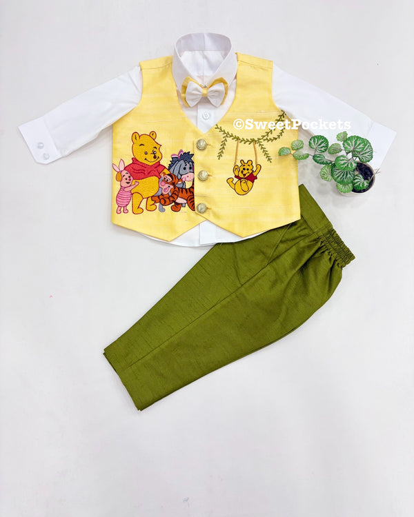 Shirt Pant Set With Waistcoat