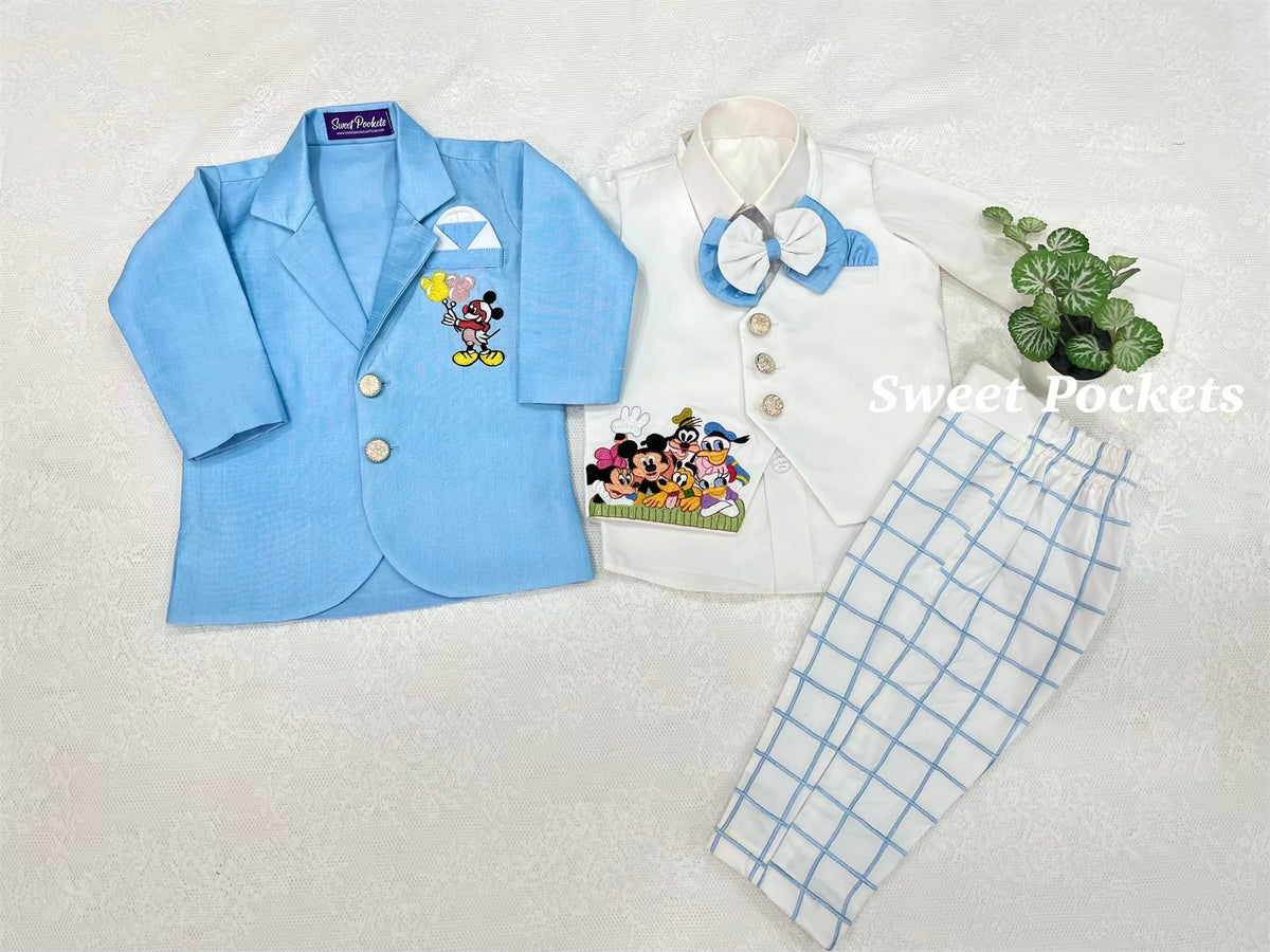 Shirt Pant Set With Waistcoat and Blazer