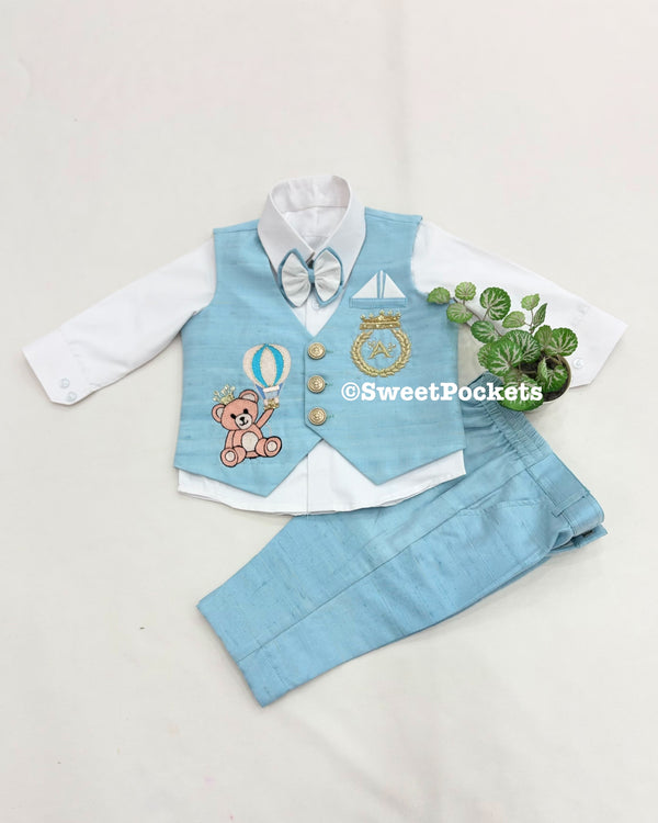 Shirt Pant Set With Waistcoat