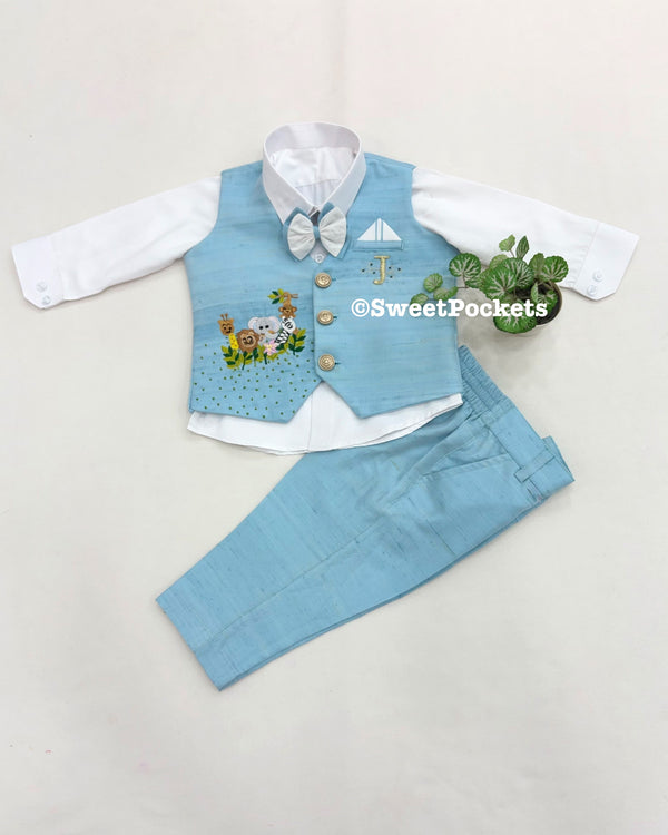 Shirt Pant Set With Waistcoat