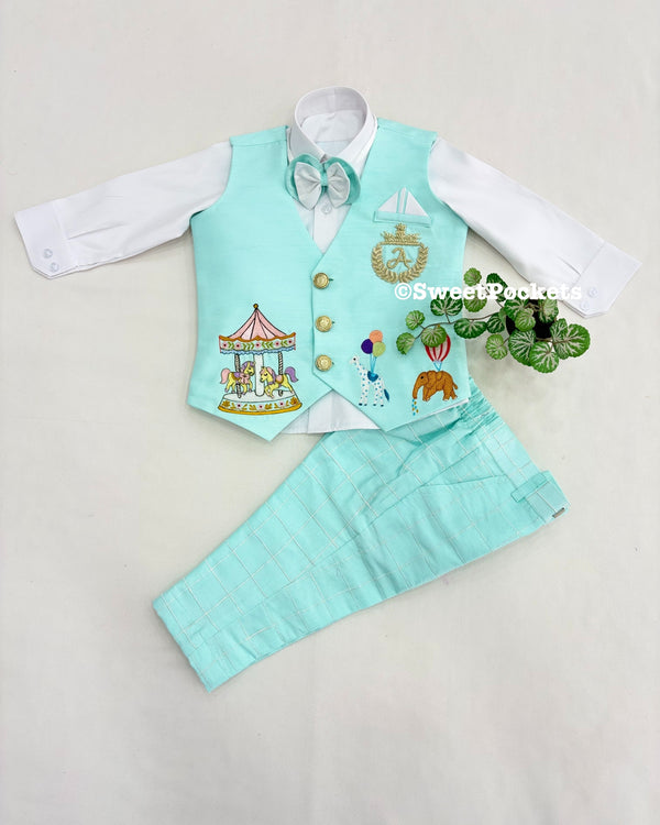 Shirt Pant Set With Waistcoat