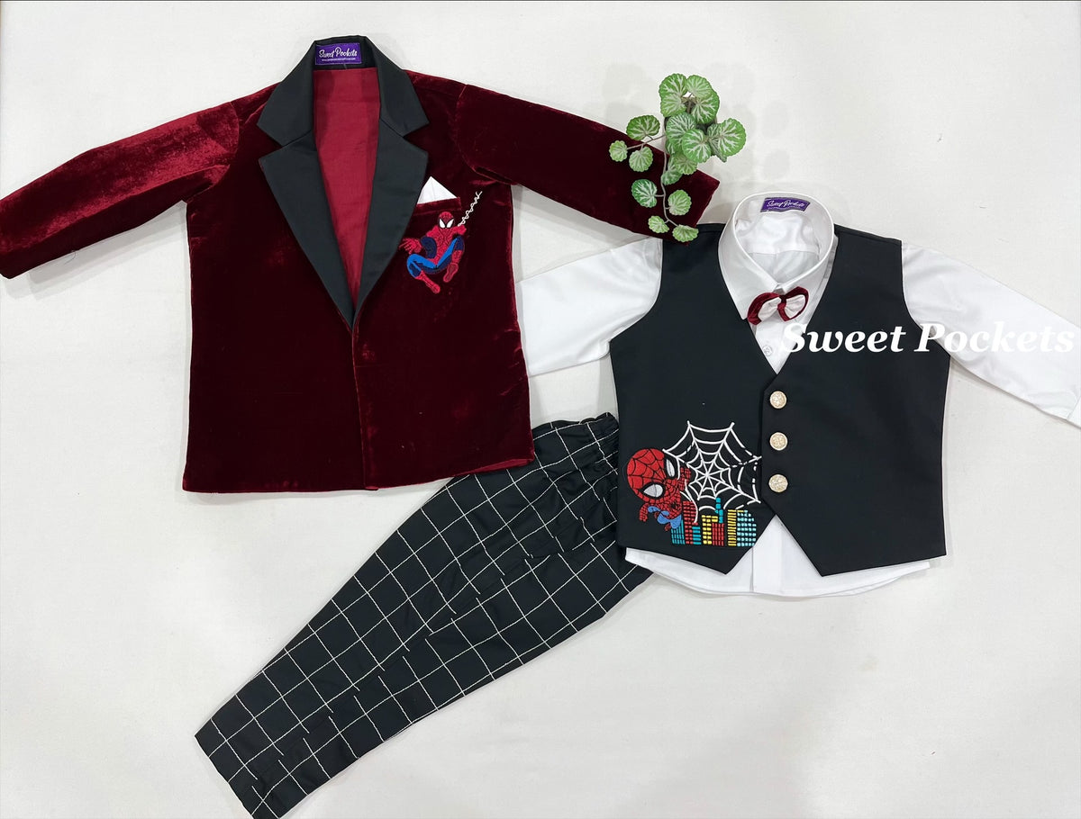 Shirt Pant Set With Waistcoat and Blazer