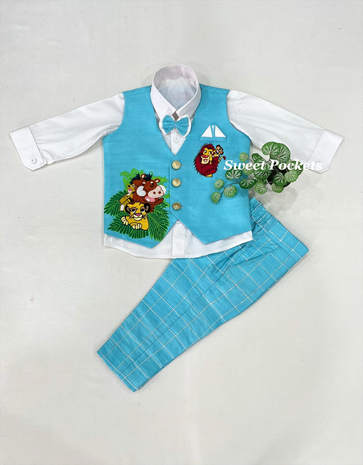 Kurta Pyjama Set With Waistcoat 1-2 years