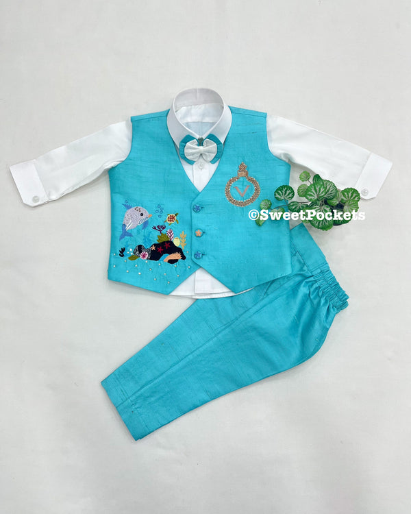 Shirt Pant Set With Waistcoat