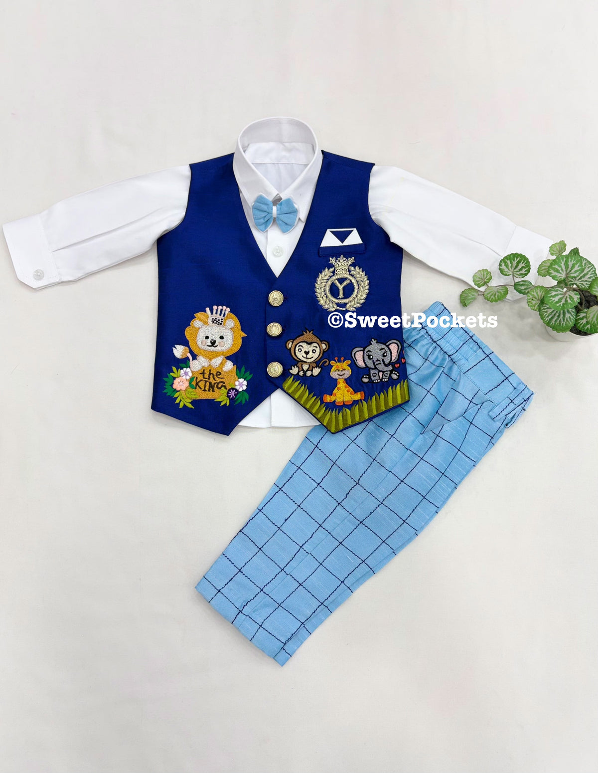 Shirt Pant Set With Waistcoat