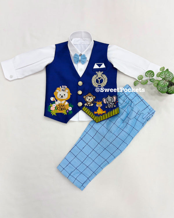 Shirt Pant Set With Waistcoat