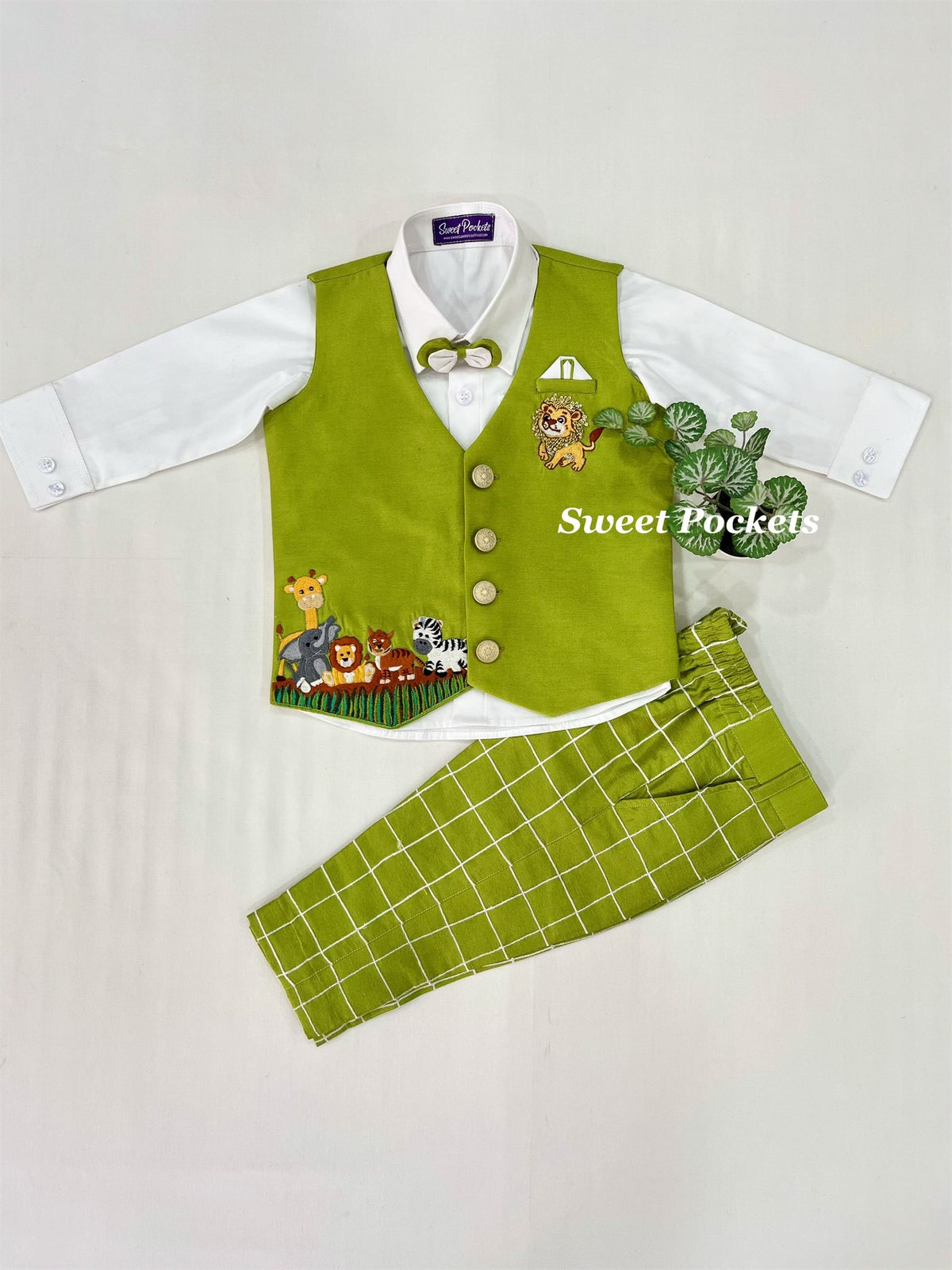 Shirt Pant Set With Waistcoat