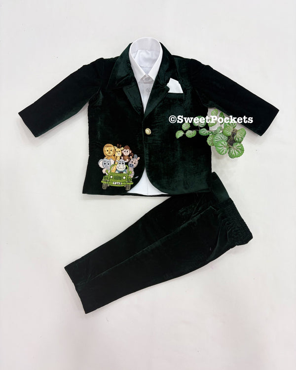 Shirt Pant Set with Blazer